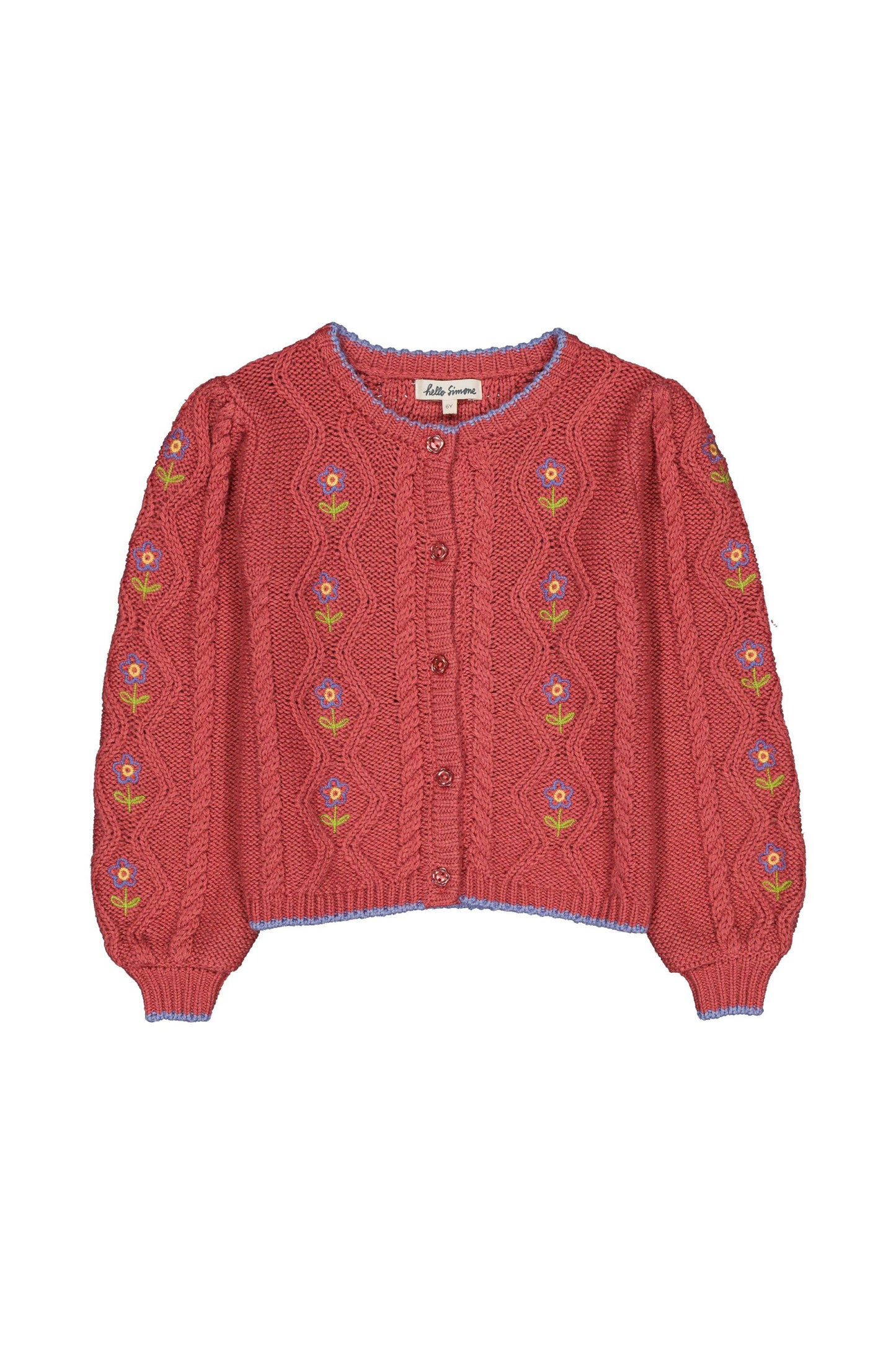 Lison cable knit cardigan Desert Rose