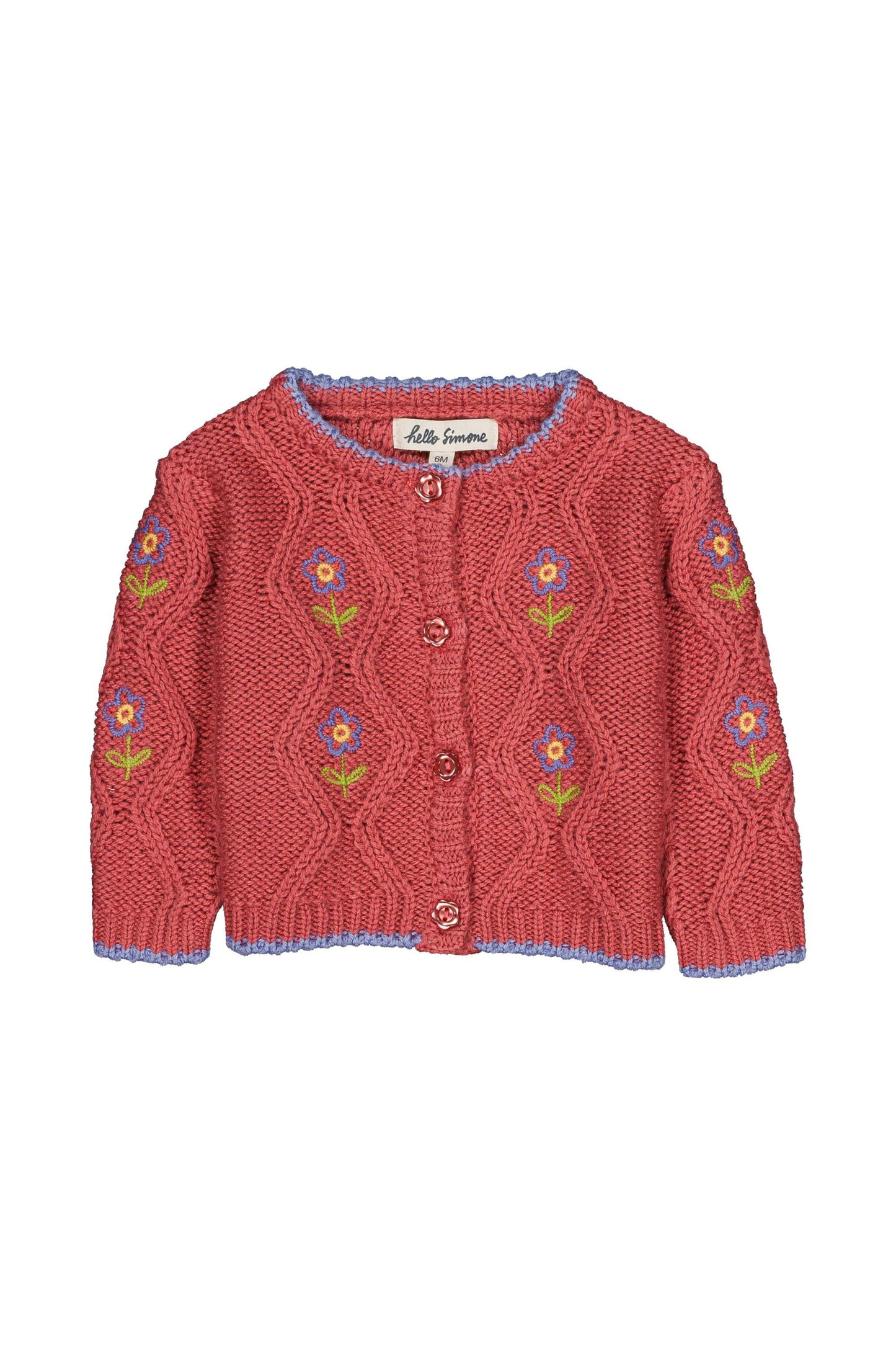 Jeannette cardigan cable knit Desert Rose