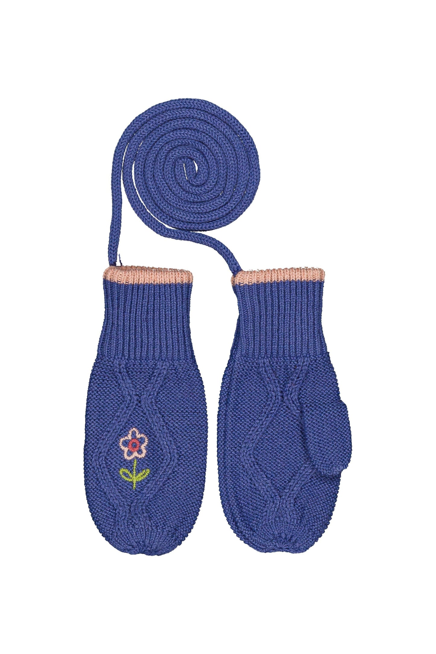 Moufles Mouffy en maille torsadée Storm blue