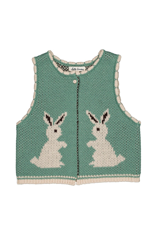 Penny vest Rabbit Aqua