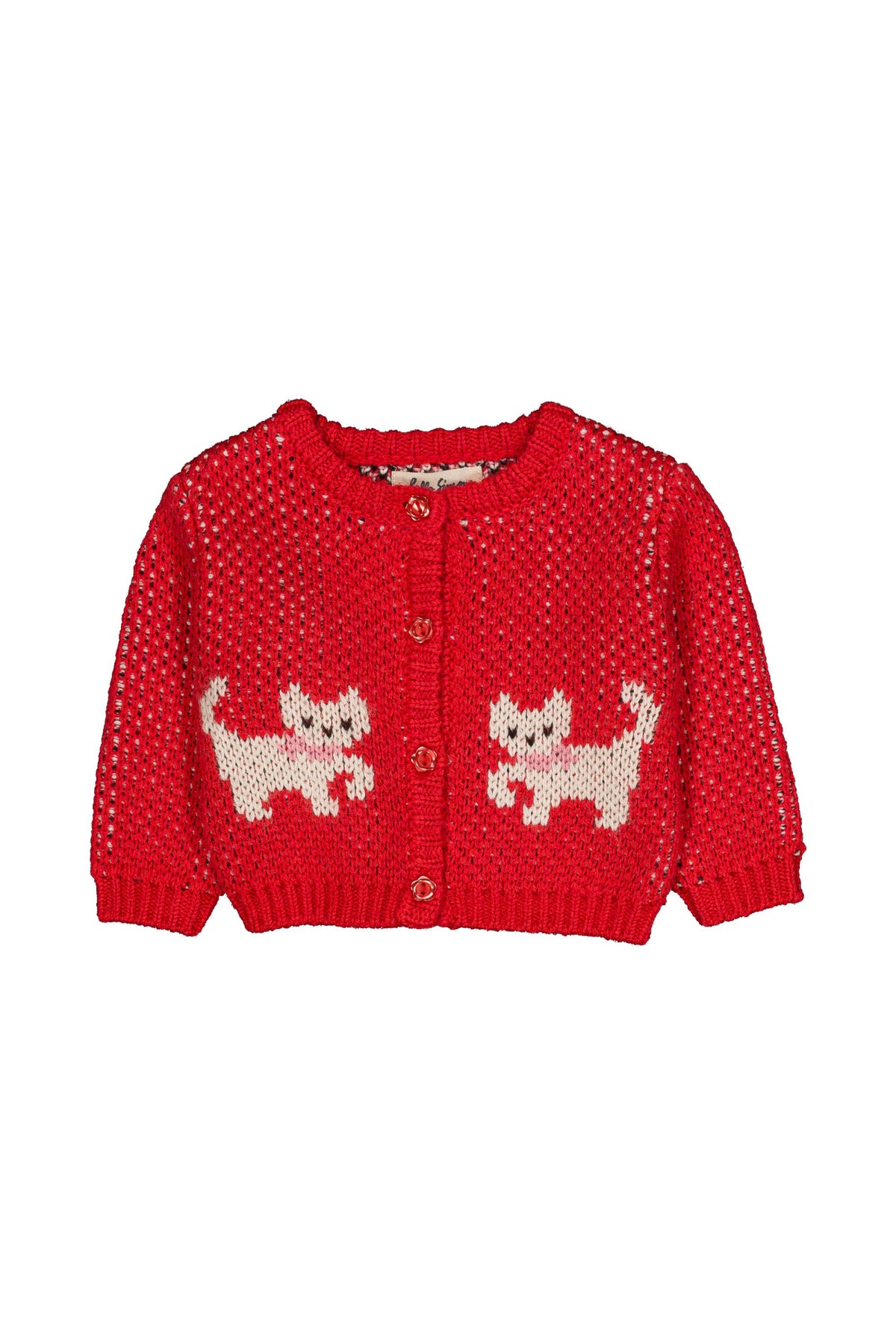 Jeannette baby cardigan Kitty Cherry