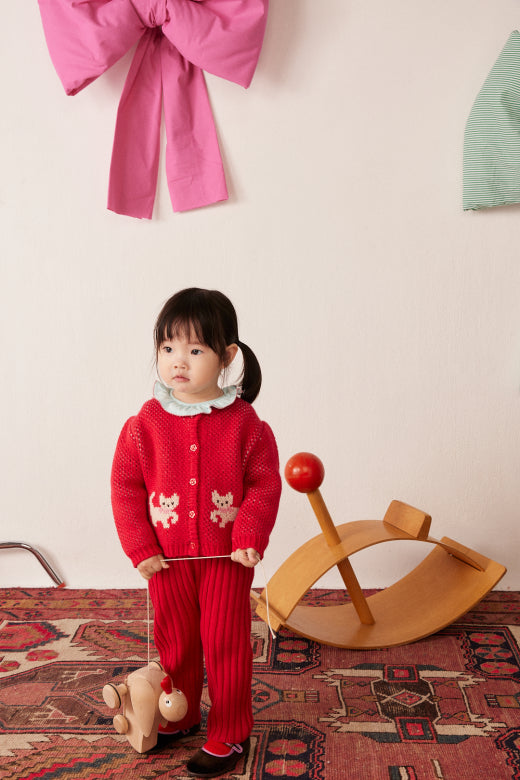 Jeannette cardigan cherry - Le New Black