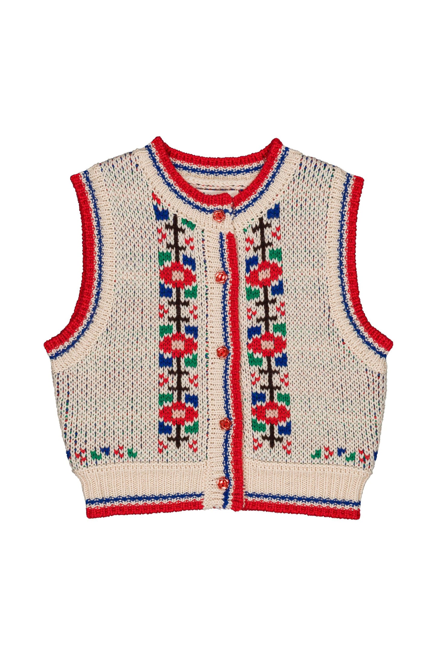 Polly vest Flower Ecru