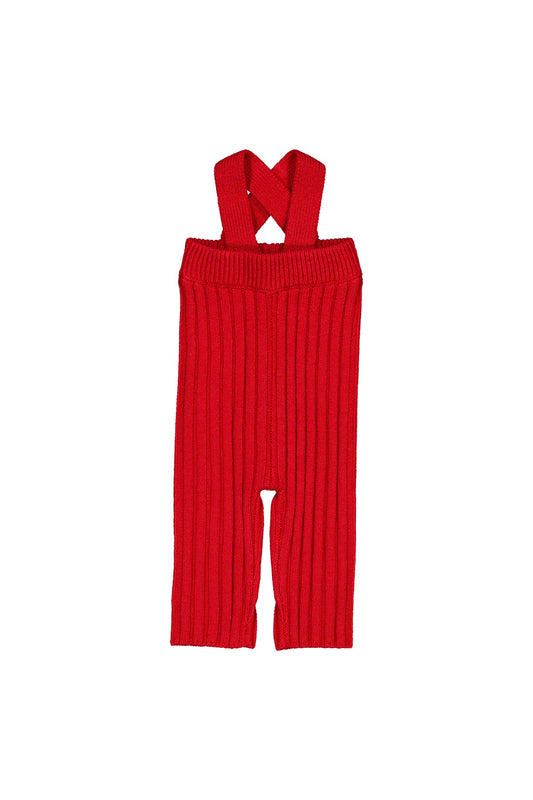 Pichu baby knit overall Cherry