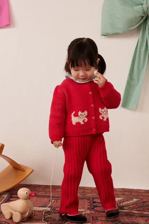 Pichu knit overall cherry - Le New Black