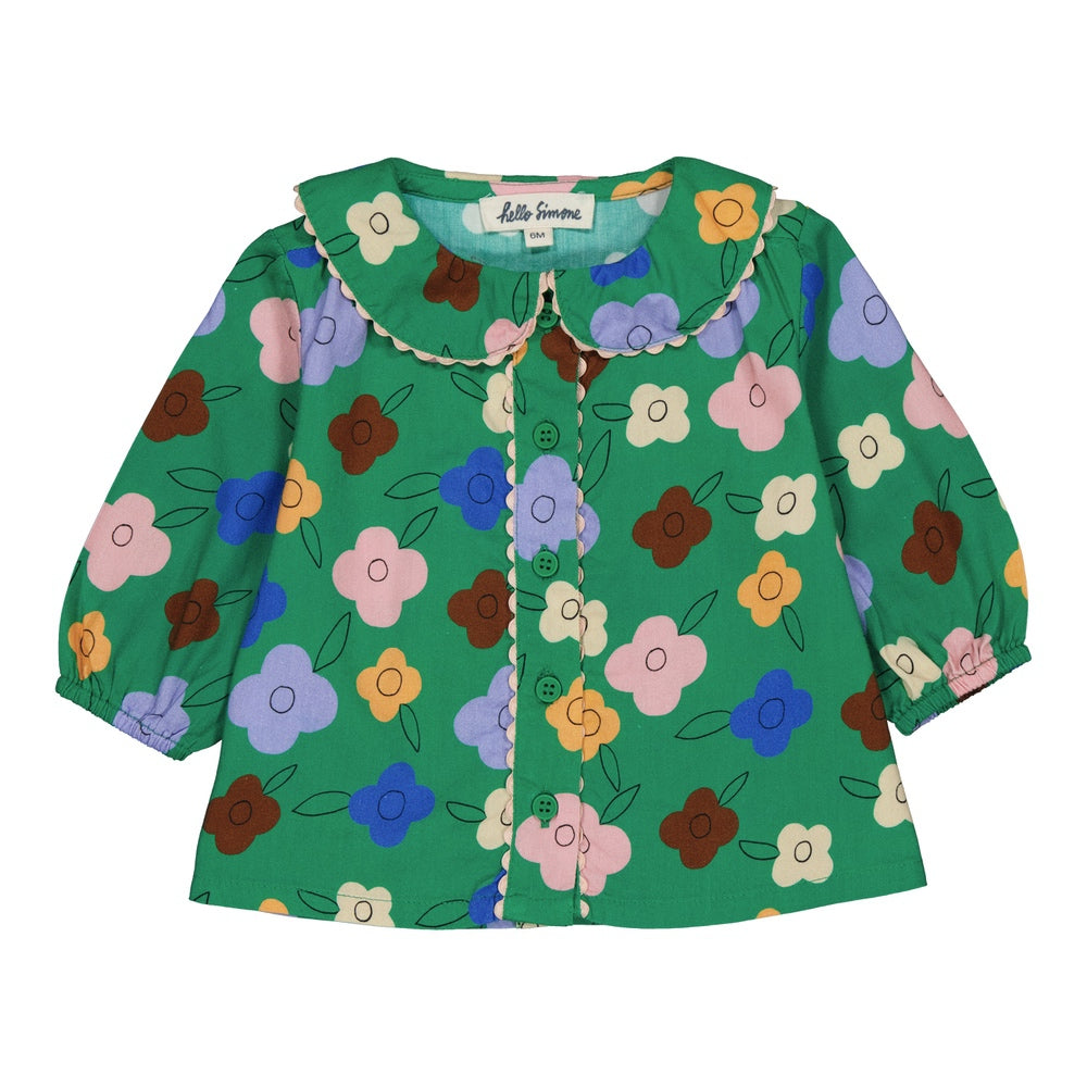 Amandine baby blouse Olya Green