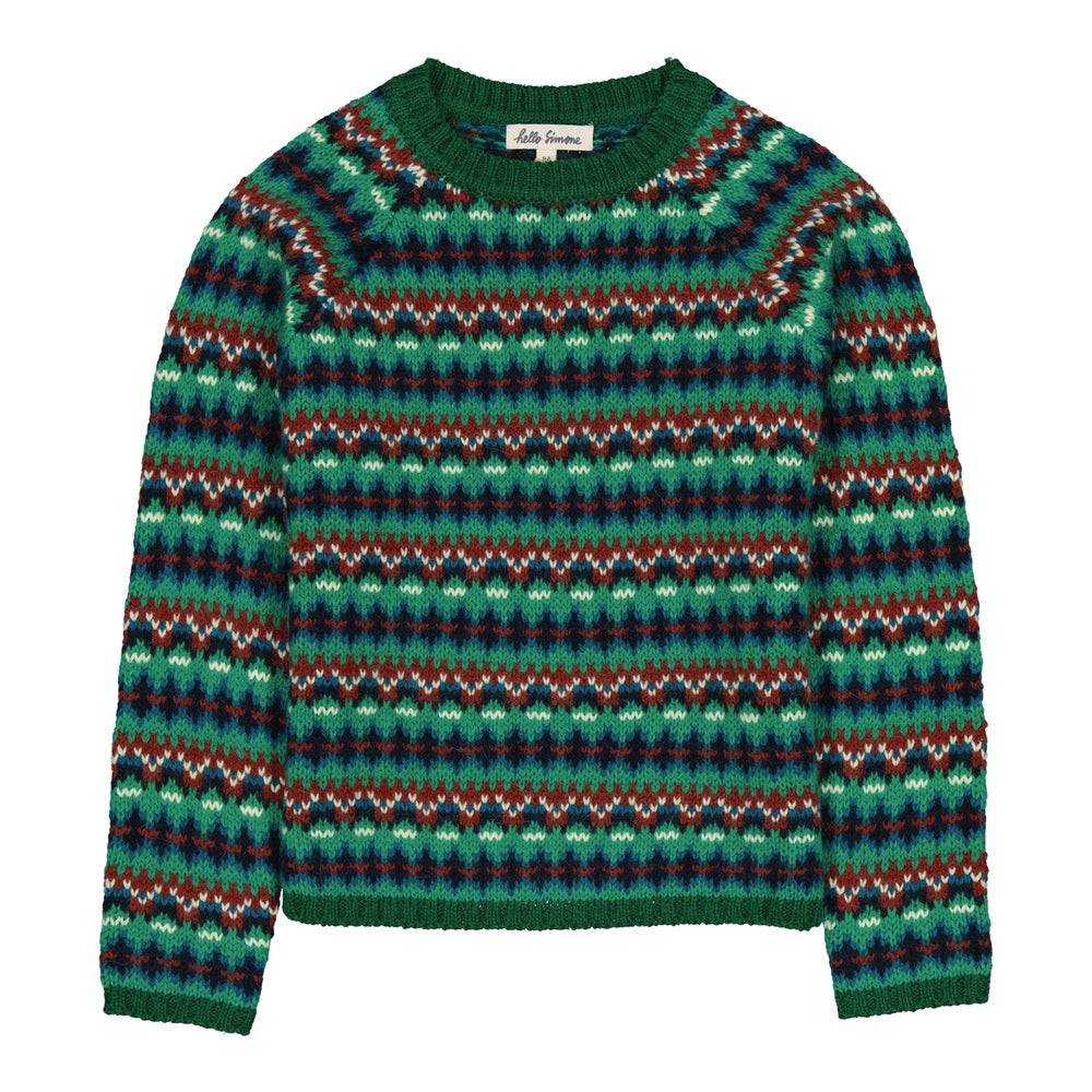 Marmotte sweater Fair Isle Green