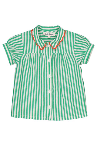 Kalinka baby blouse Stripes Green
